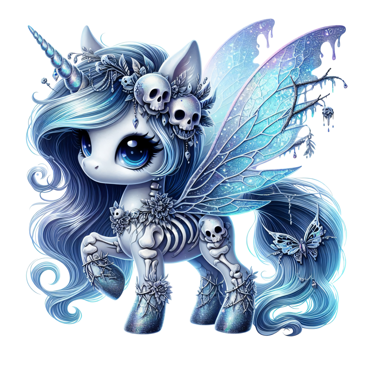 Bügelbild Halloween Glitzer Einhorn #7