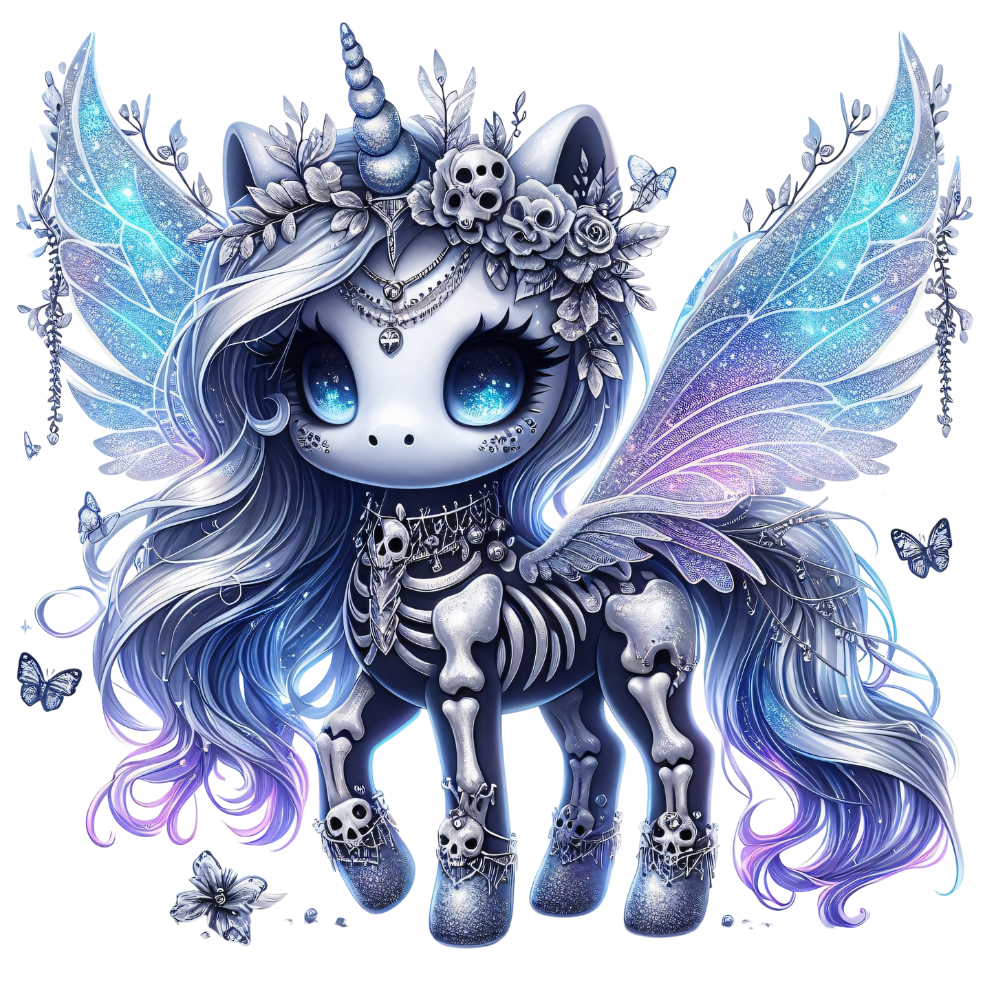 Bügelbild Halloween Glitzer Einhorn #8