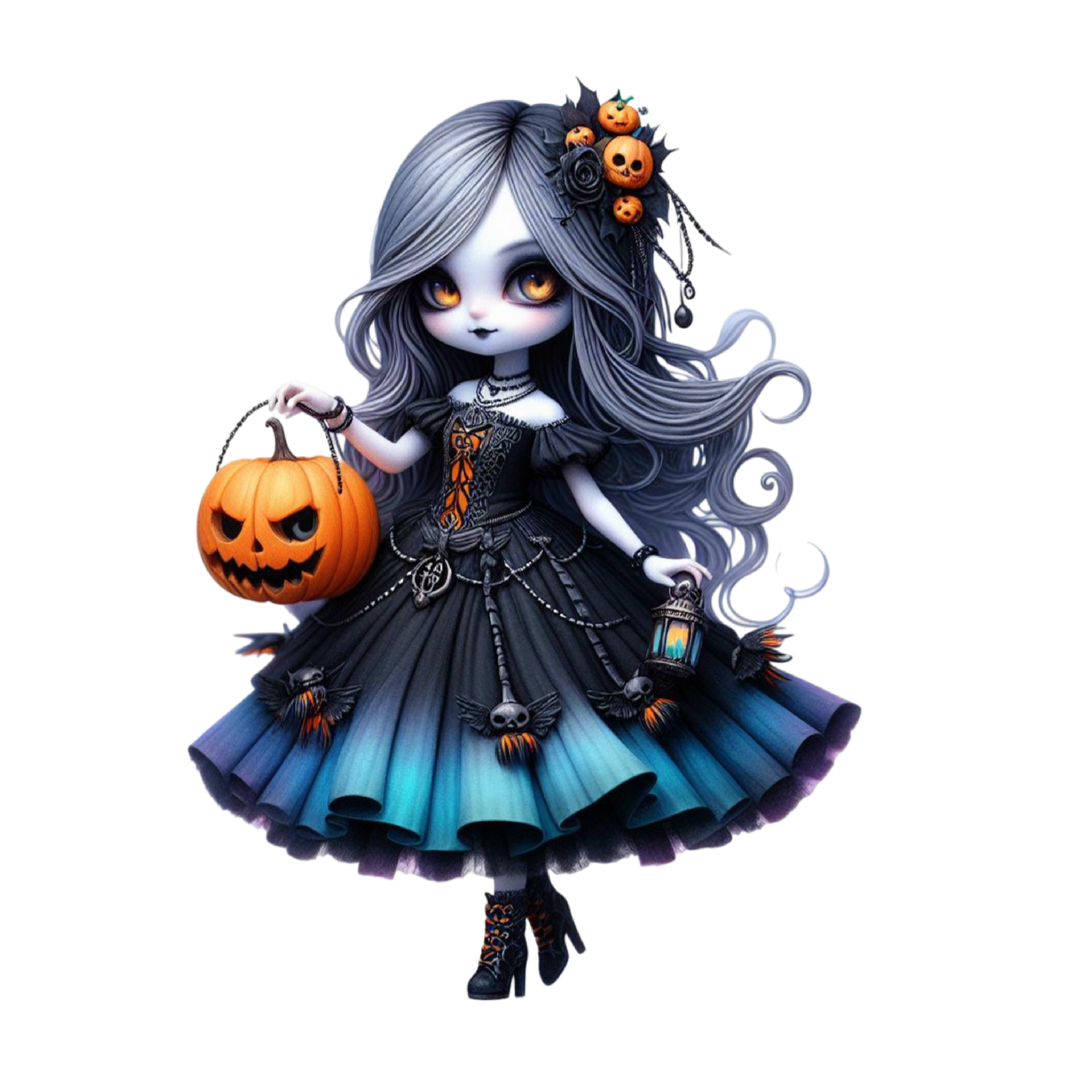 Bügelbild Halloween Gothik Braut #1