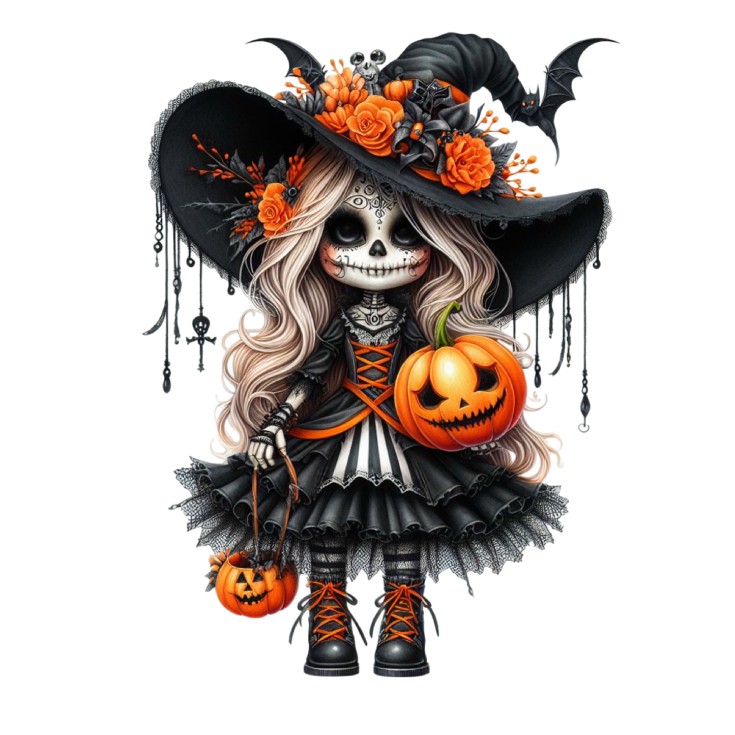 Bügelbild Halloween Gothik Braut #16