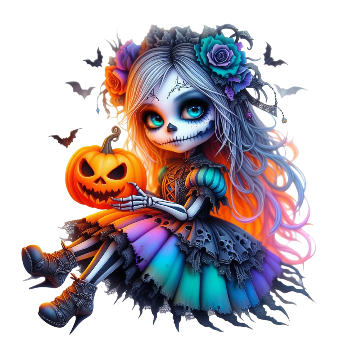 Bügelbild Halloween Gothik Braut #17