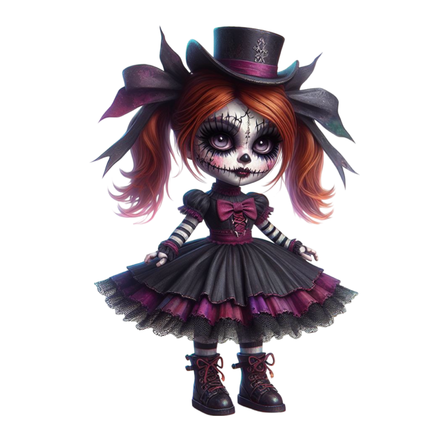Bügelbild Halloween Gothik Braut #3