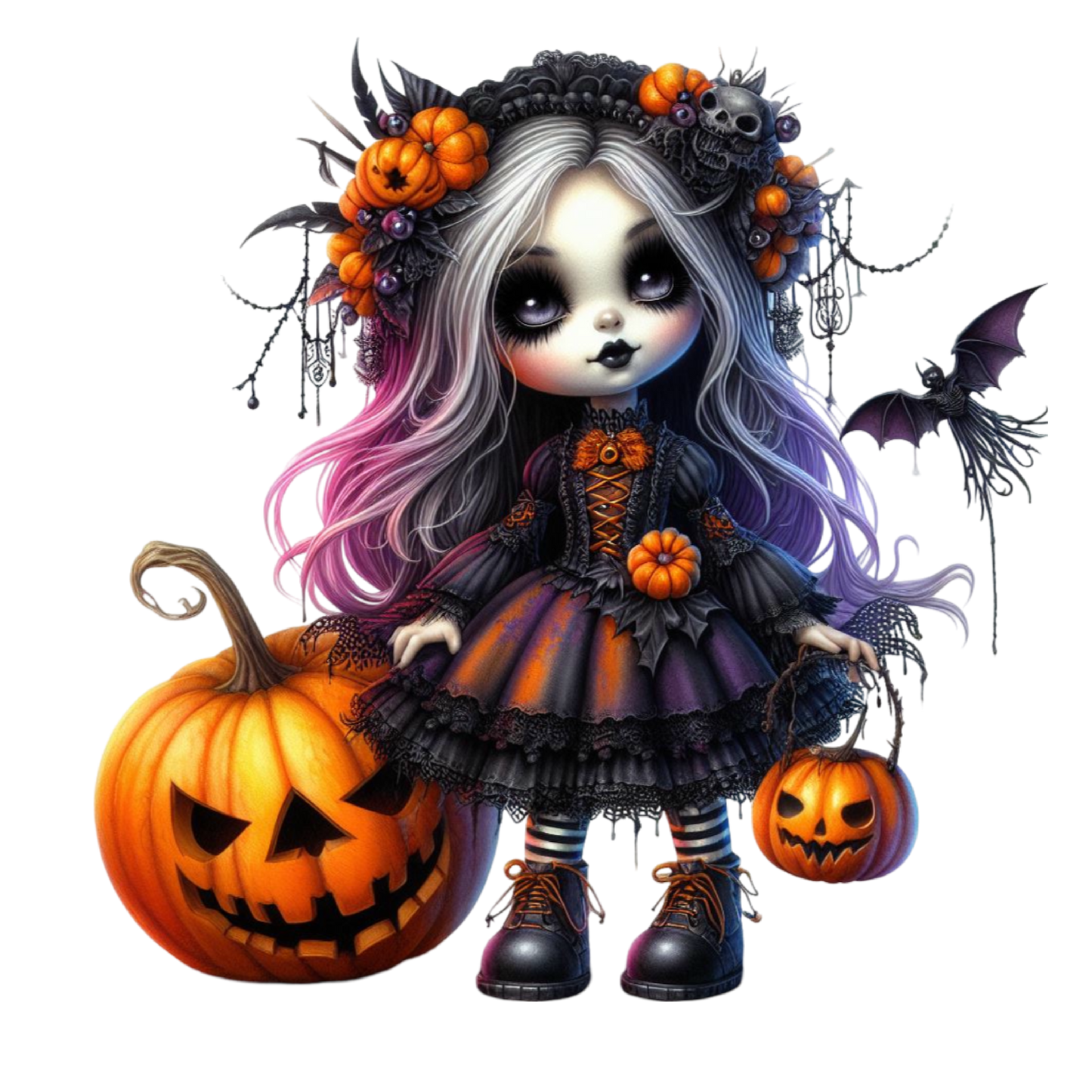 Bügelbild Halloween Gothik Braut #33