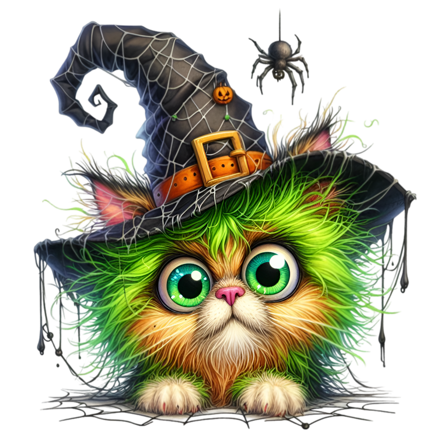 Bügelbild Halloween Katze mit Hut #4