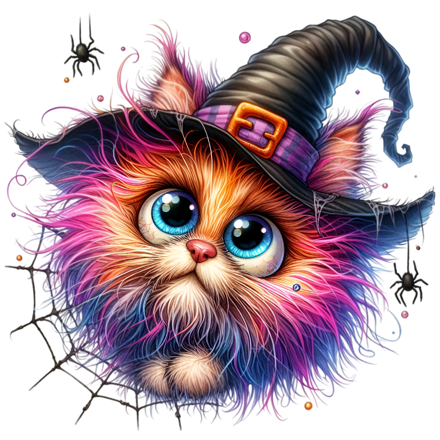 Bügelbild Halloween Katze mit Hut #6