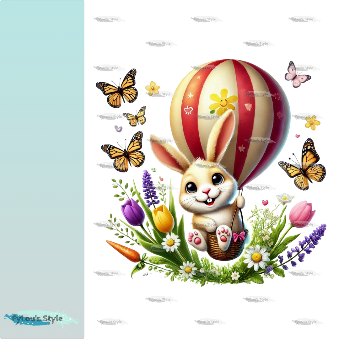 Bügelbild Hase Hopsa