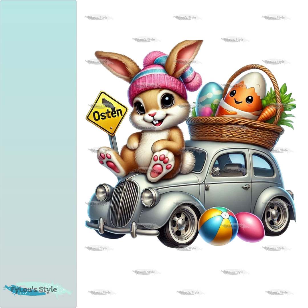 Bügelbild Hase Möhrchen Fylou's Style