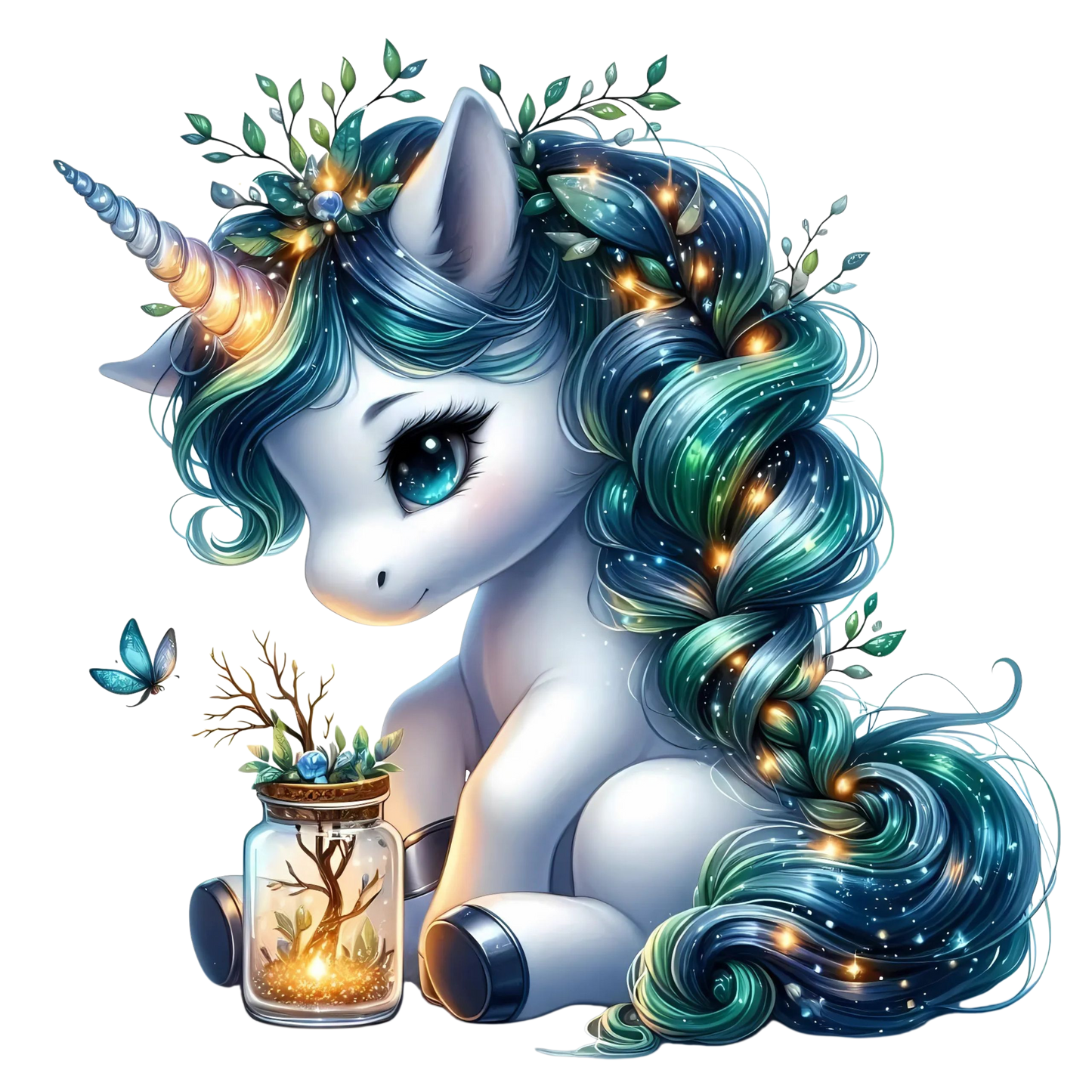Bügelbild Herbst Laternen Einhorn #9