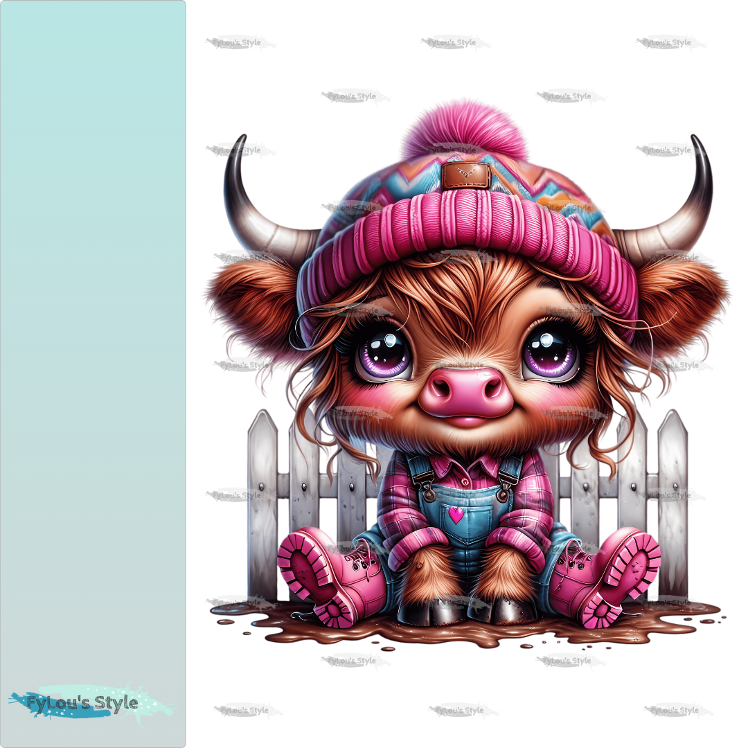 Bügelbild Highland Farm Girl #2 Fylou's Style