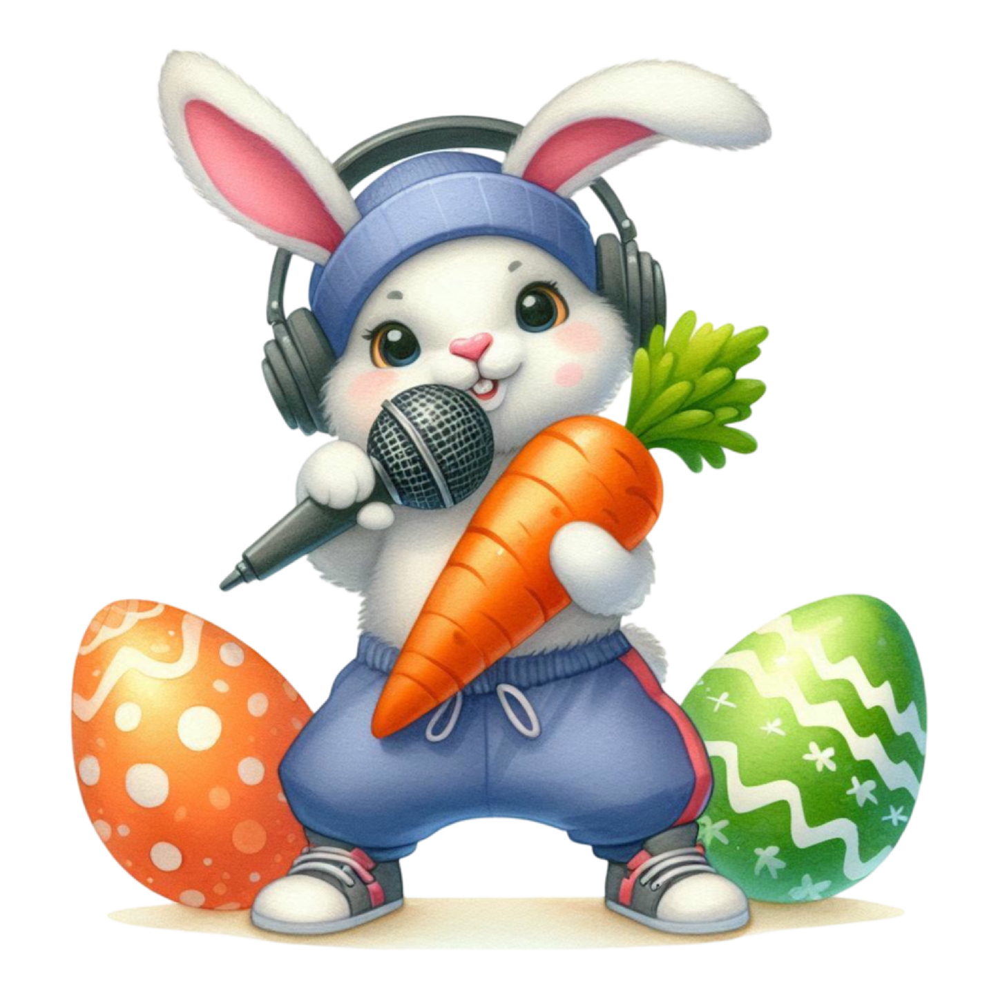 Bügelbild Hip Hop Hase #8 Fylou's Style