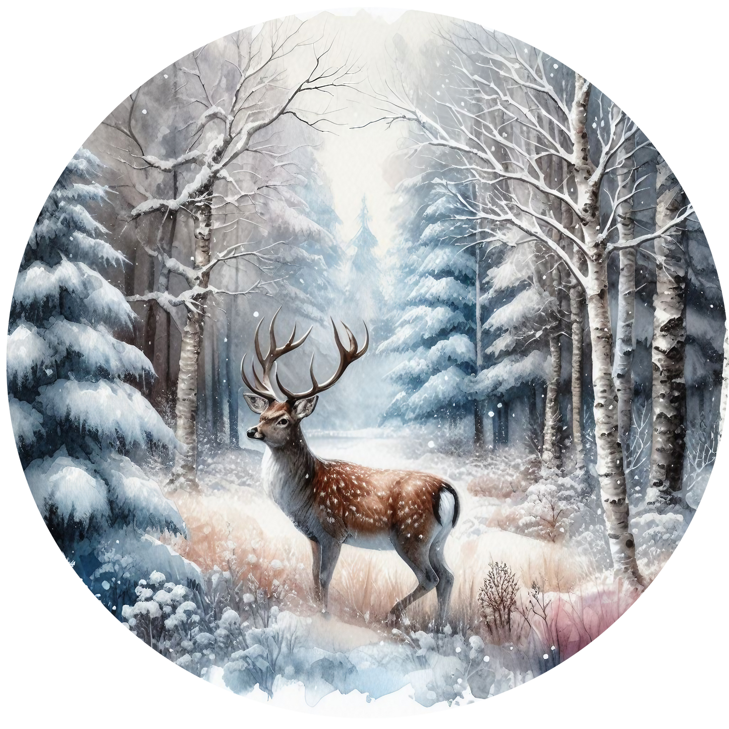 Iron-on image of a fox doing sports in winter