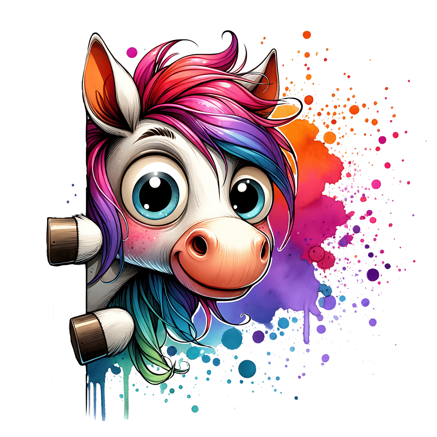 Bügelbild Guck Guck Pony #2 Fylou's Style