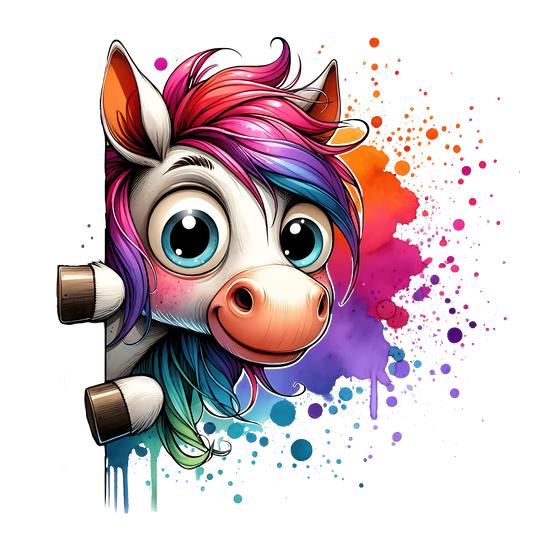 Bügelbild Guck Guck Pony #2 Fylou's Style