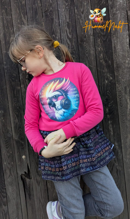 Bügelbild Musik Kakadu rund Fylou's Style