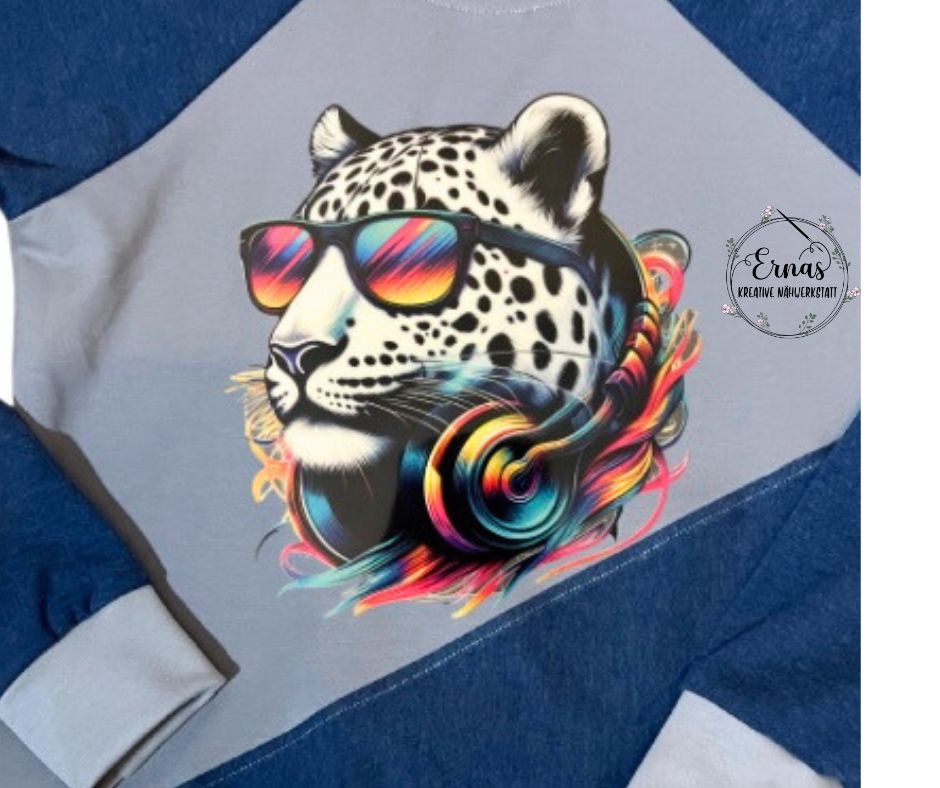 Bügelbild Musik Leopard Cool #1 Fylou's Style