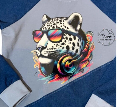 Bügelbild Musik Leopard Cool #1 Fylou's Style