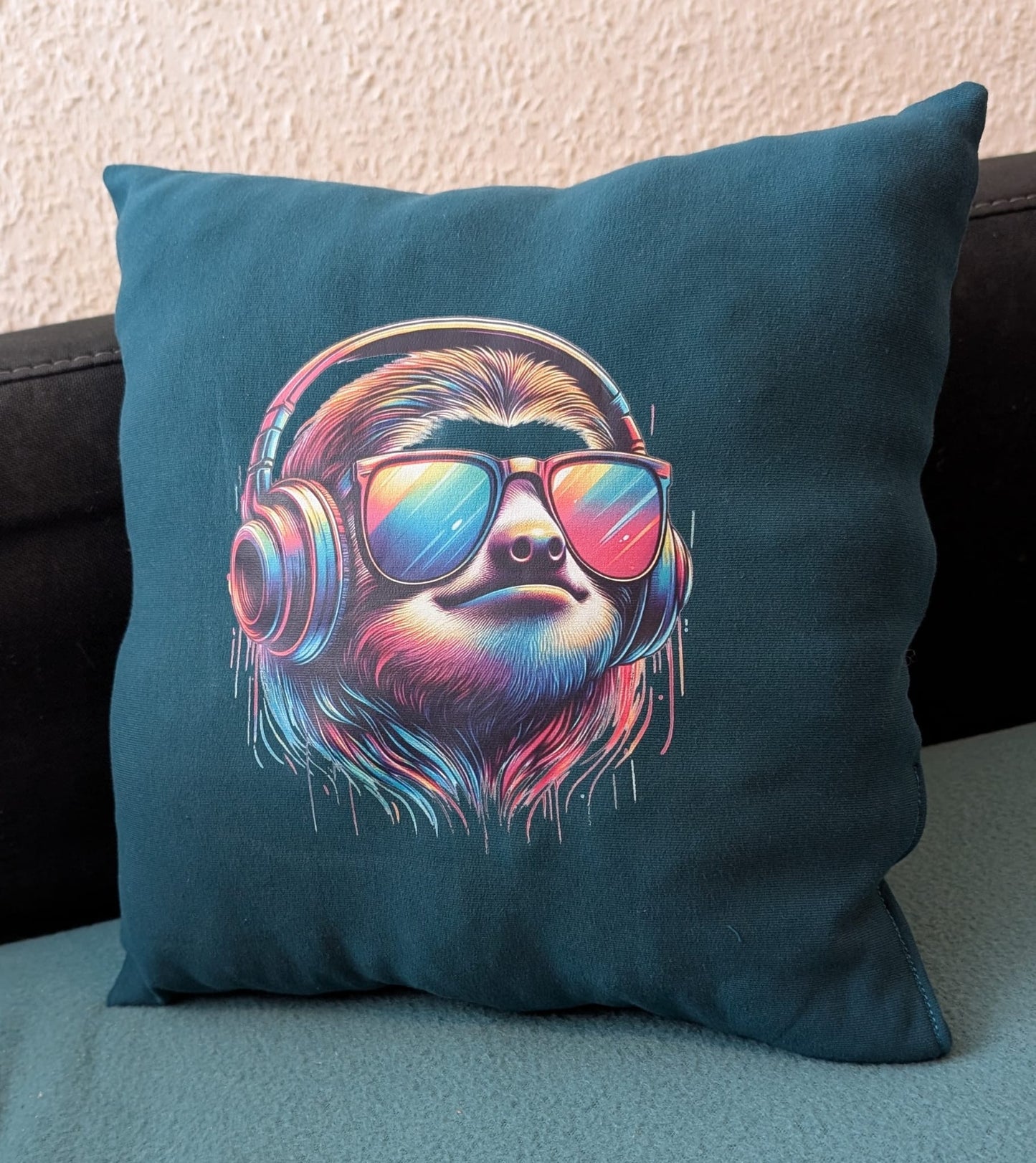 Bügelbild Cool Musik Faultier Fylou's Style