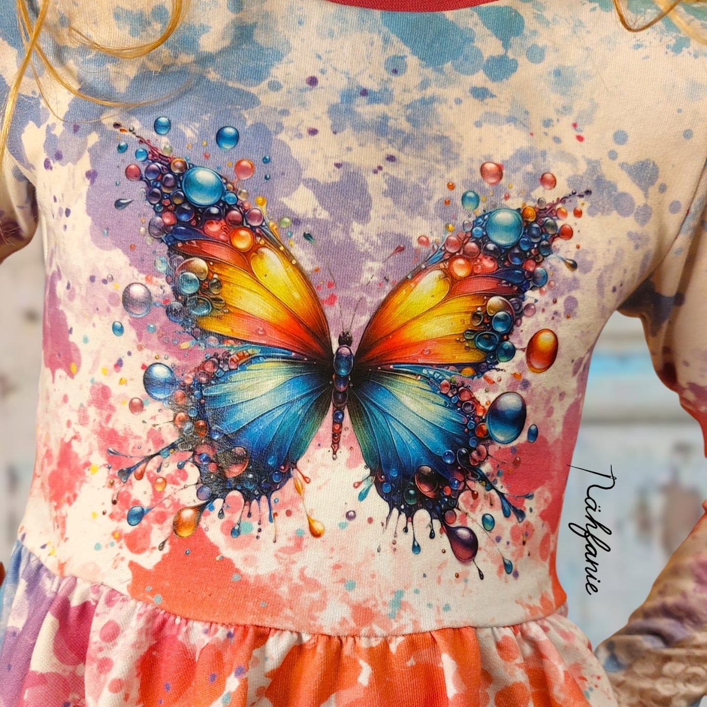 Bügelbild Schmetterling 3D Tropfen #1 Fylou's Style