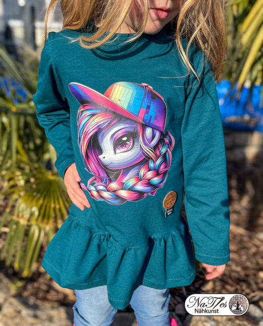 Bügelbild Bezauberndes Einhorn mit Cap Fylou's Style