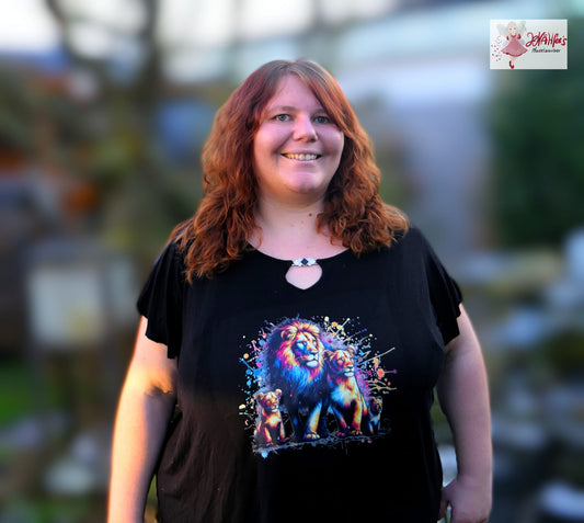 Bügelbild Löwenfamilie Splash #2 Fylou's Style