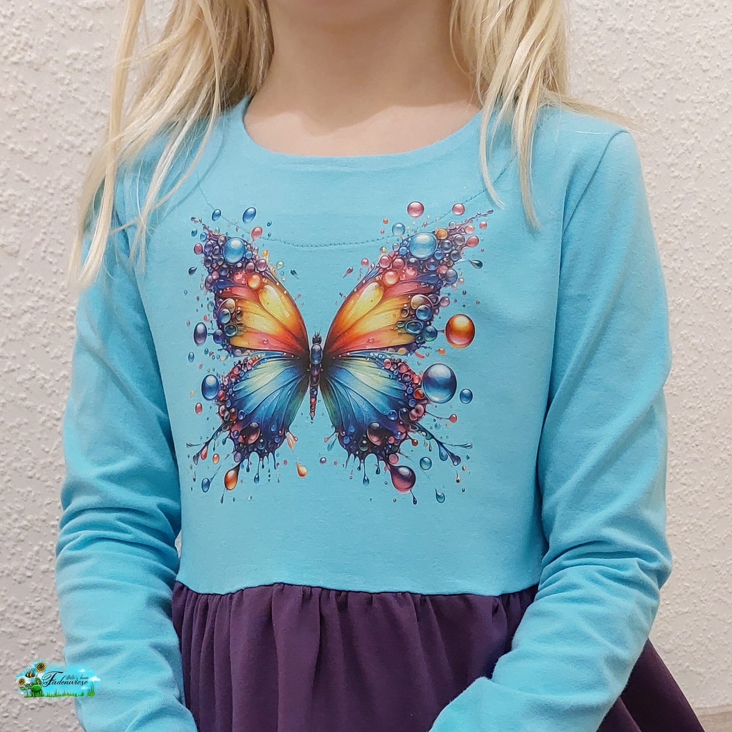 Bügelbild Schmetterling 3D Tropfen #1 Fylou's Style