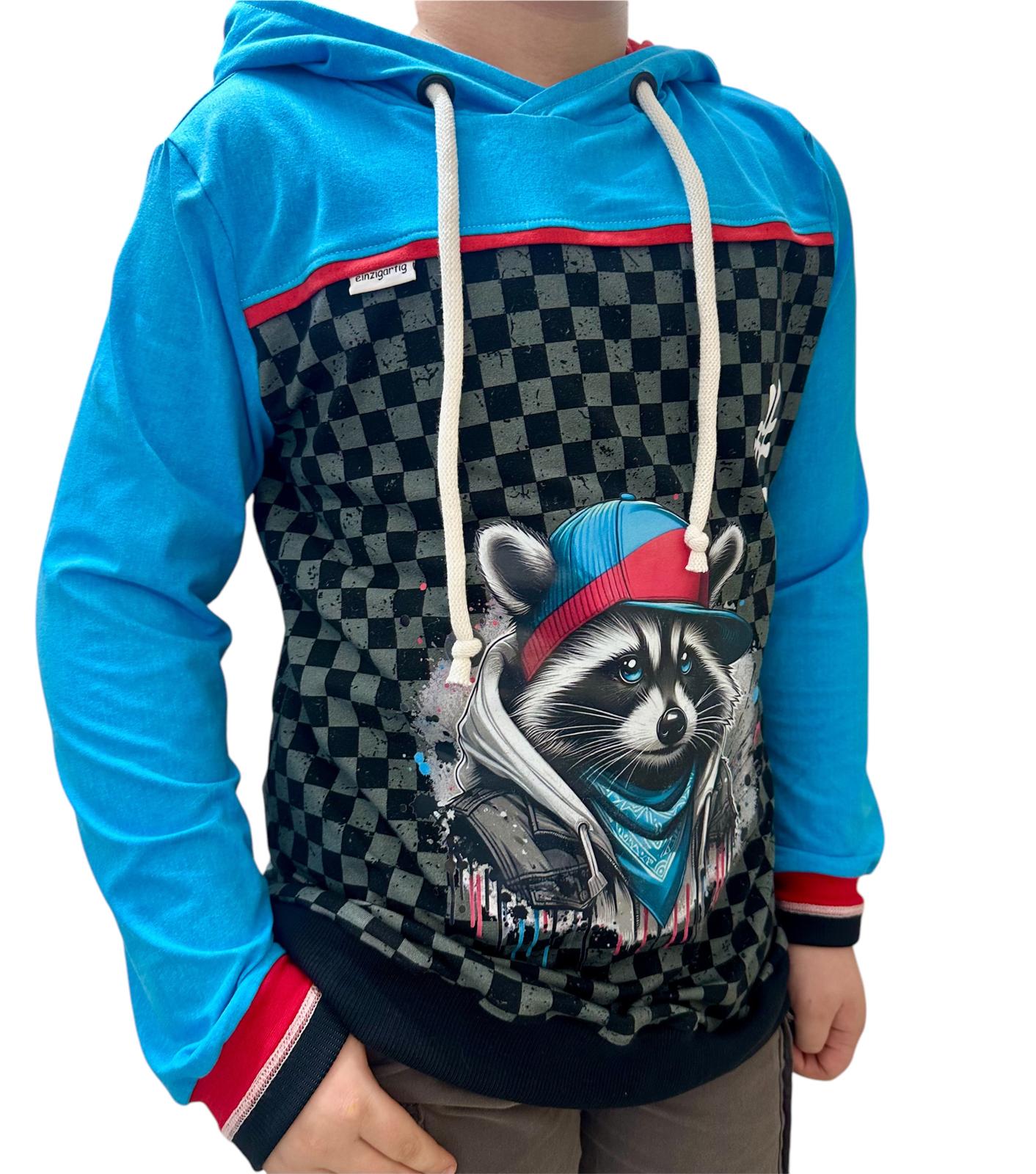 Bügelbild Cool Waschbär mit Cap Fylou's Style