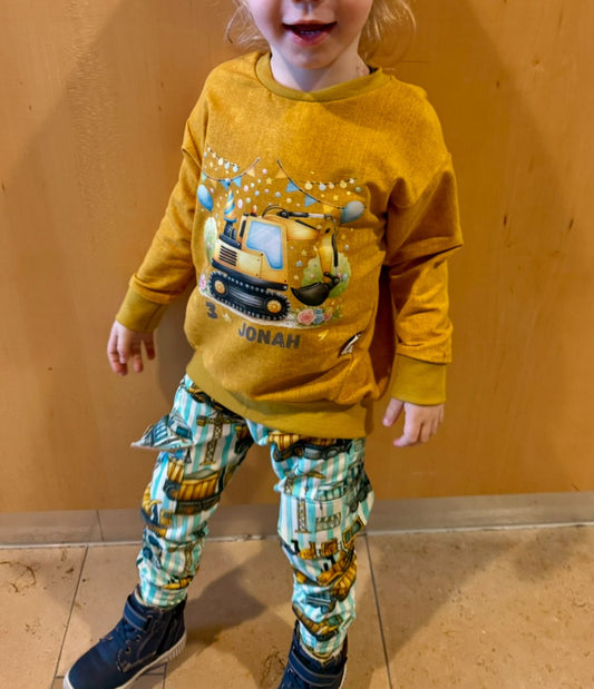 Bügelbild Watercolor Bagger Geburtstag #2