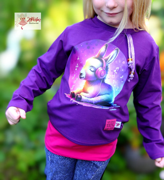 Bügelbild Pink Musik Esel Fylou's Style