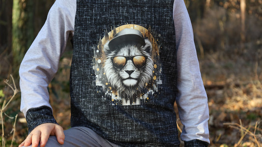 Bügelbild Stadtlöwe cool golden Fylou's Style