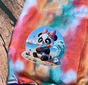 Bügelbild Panda Girl mit Wasserspritzpistole #1 Fylou's Style