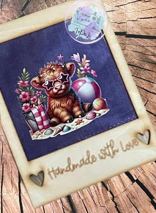 Bügelbild Highland Kuh Sommer #2 Fylou's Style