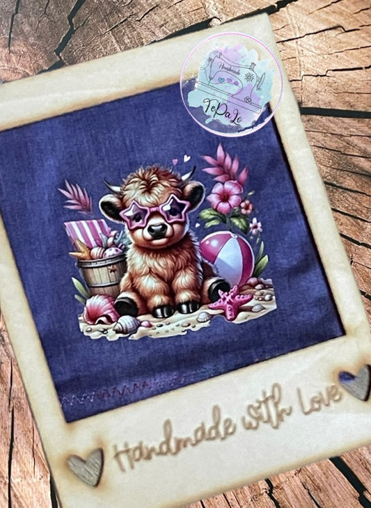 Bügelbild Highland Kuh Sommer #3 Fylou's Style