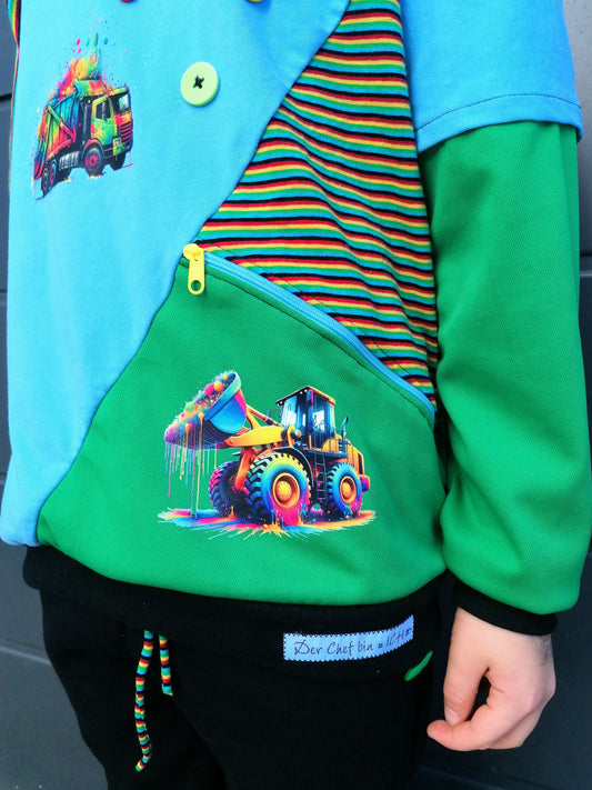 Bügelbild Radlader bunt #1 Fylou's Style