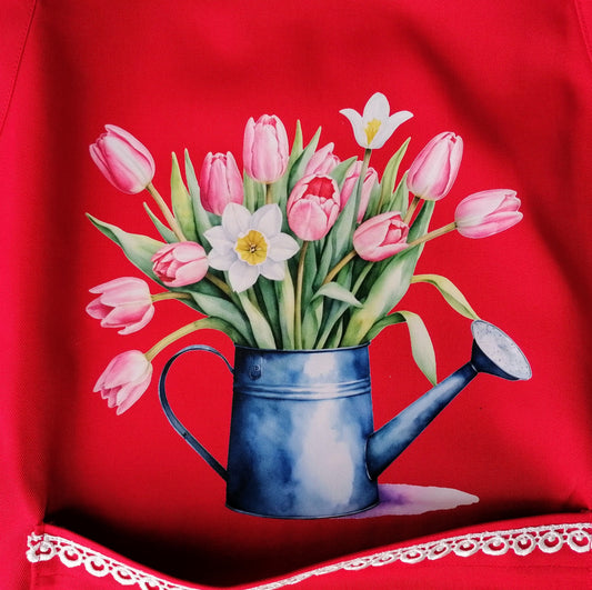 Bügelbild Tulpen in Gießkanne #1 Fylou's Style