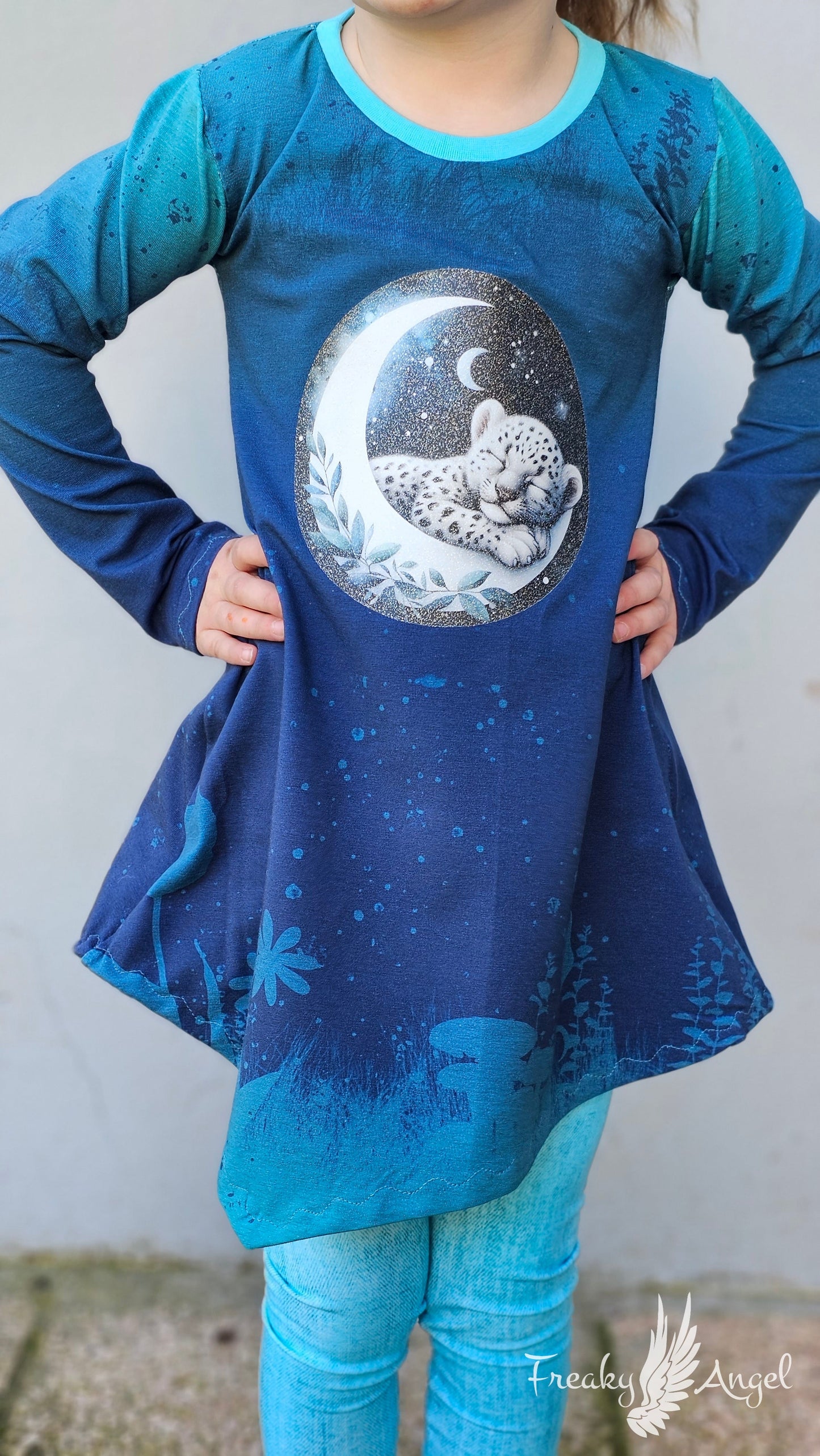 Bügelbild kleiner Leopard auf dem Mond Fylou's Style