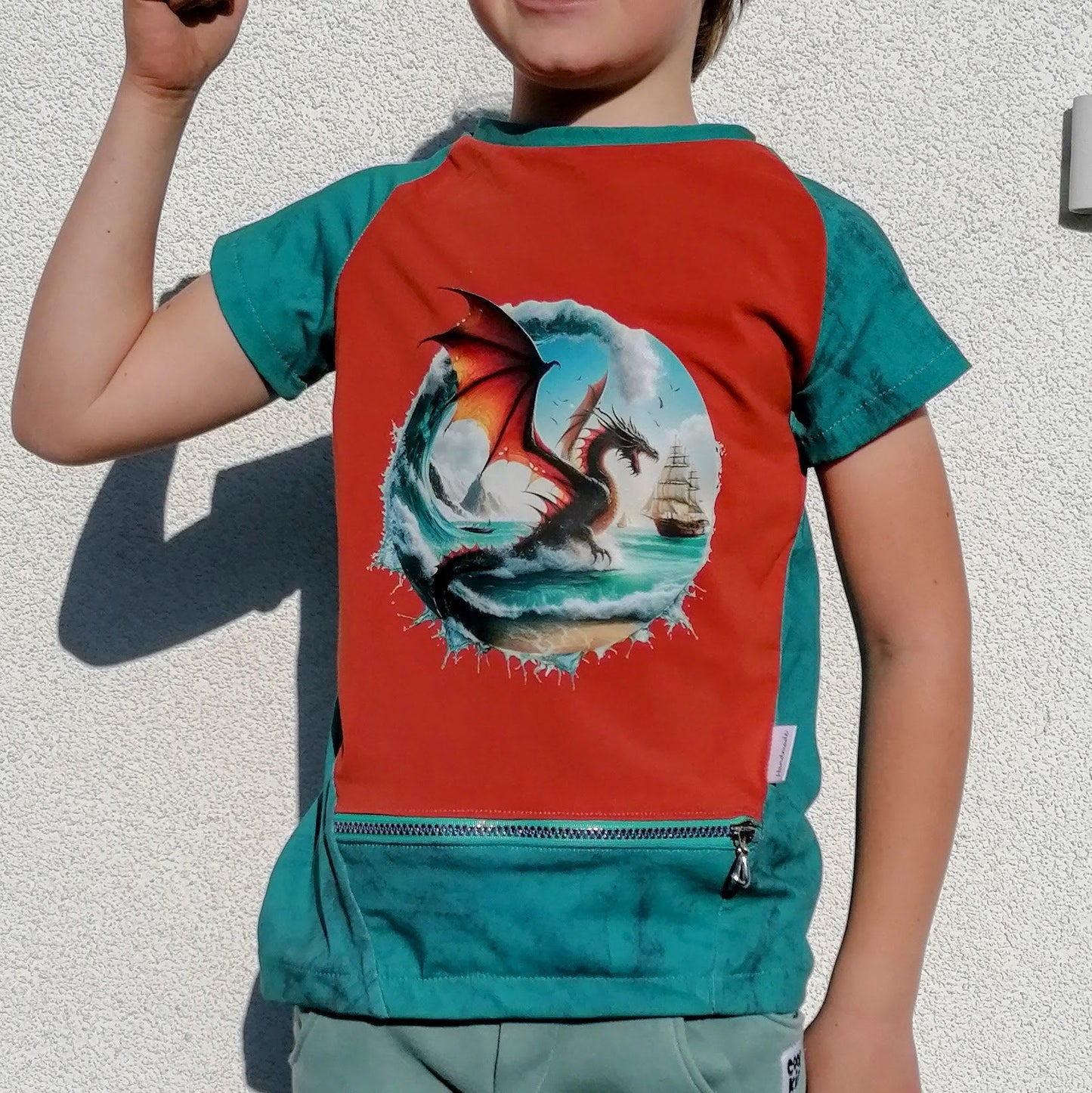 Bügelbild Drache mit Schiff #4 Fylou's Style