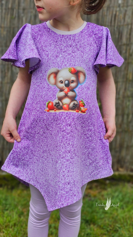 Bügelbild kleiner Koala isst Erdbeeren #3 Fylou's Style