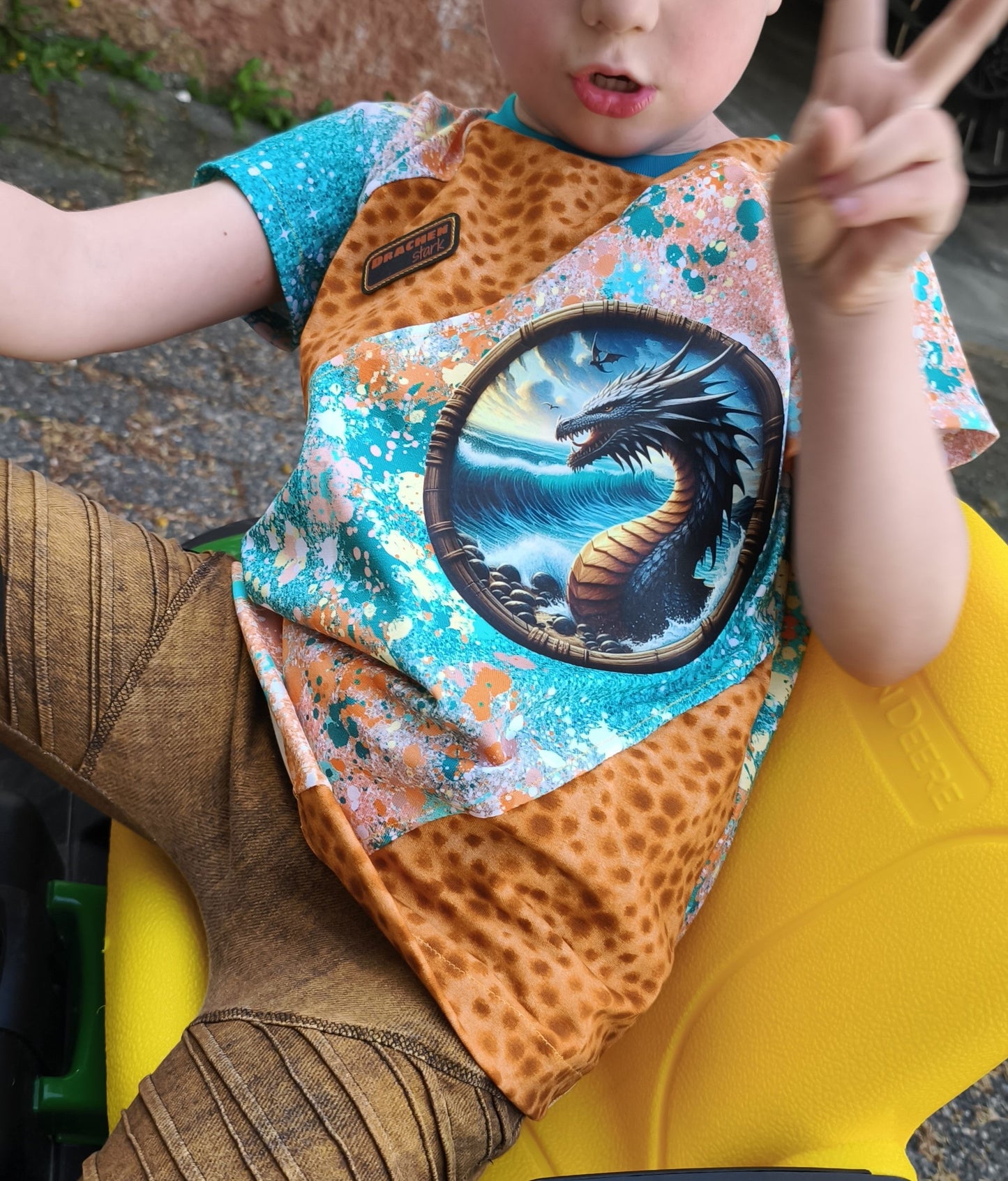 Bügelbild Drache im Meer #1 Fylou's Style