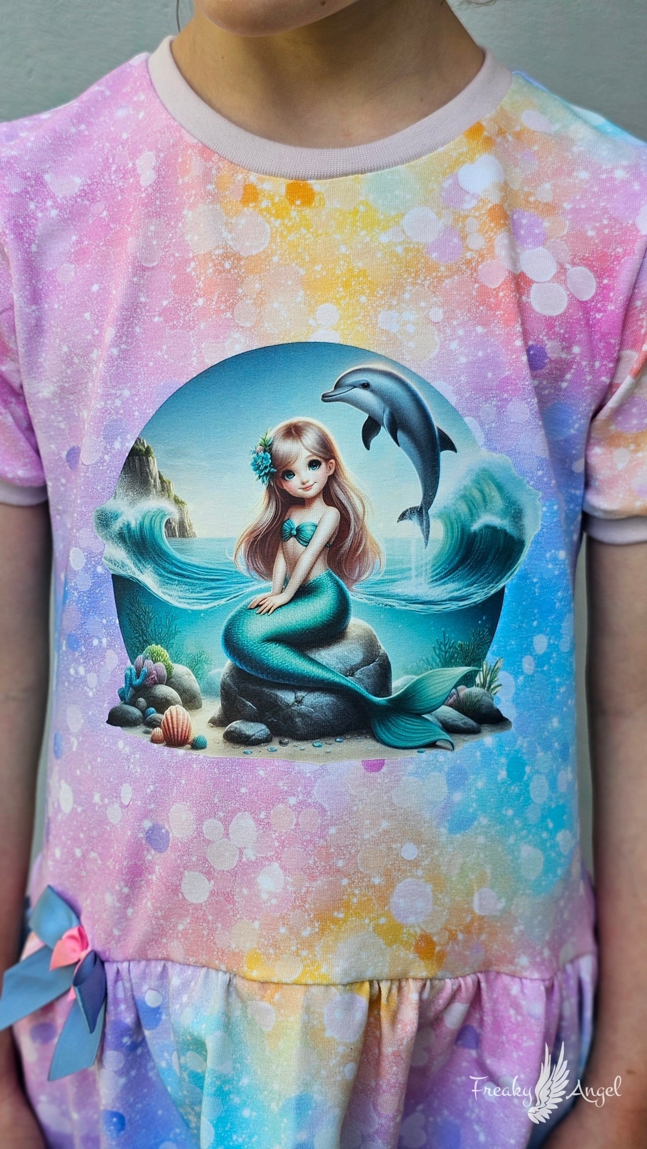 Bügelbild Meerjungfrau mit Delfin #1 Fylou's Style