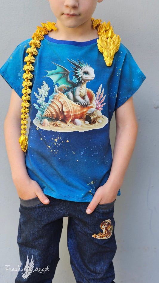 Bügelbild Drache in Muschel #2 Fylou's Style