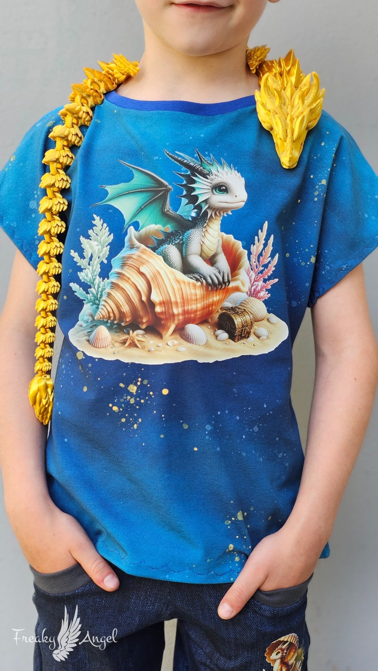 Bügelbild Drache in Muschel #2 Fylou's Style