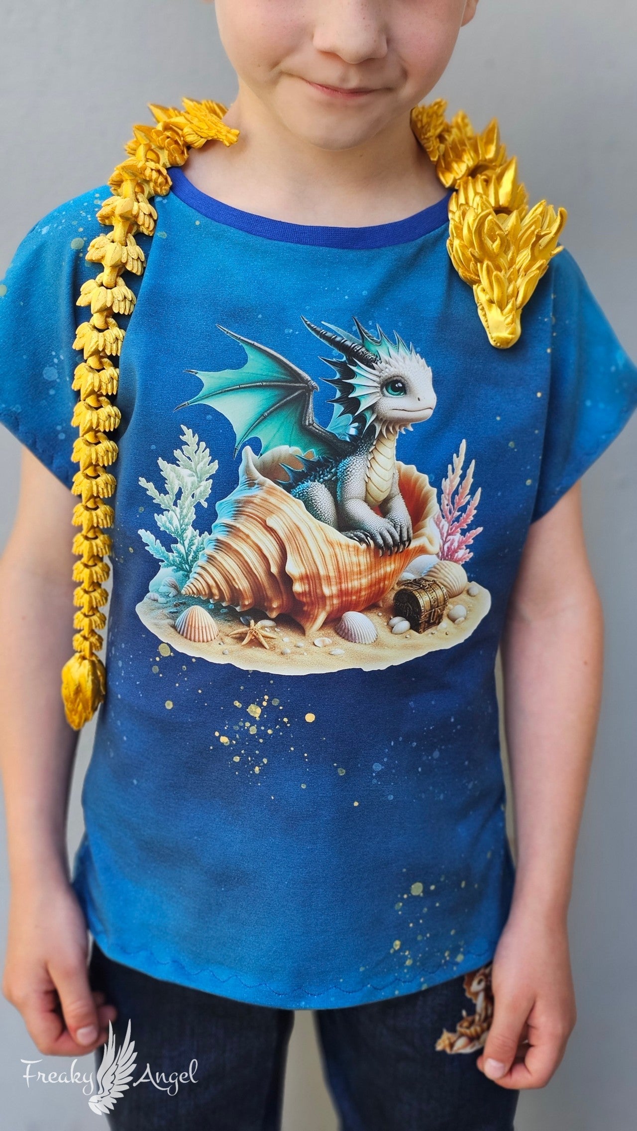 Bügelbild Drache in Muschel #2 Fylou's Style