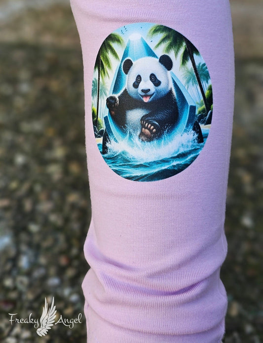 Bügelbild Panda auf der Rutsche Fylou's Style