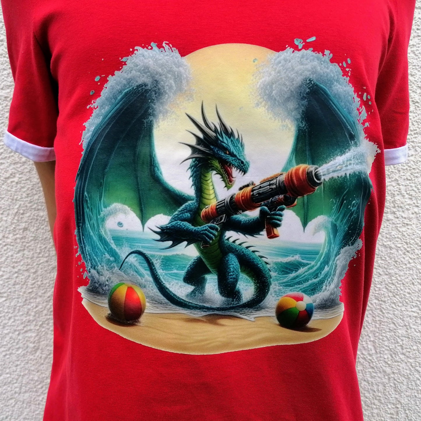 Bügelbild Drache mit Wasserpistole #2 Fylou's Style