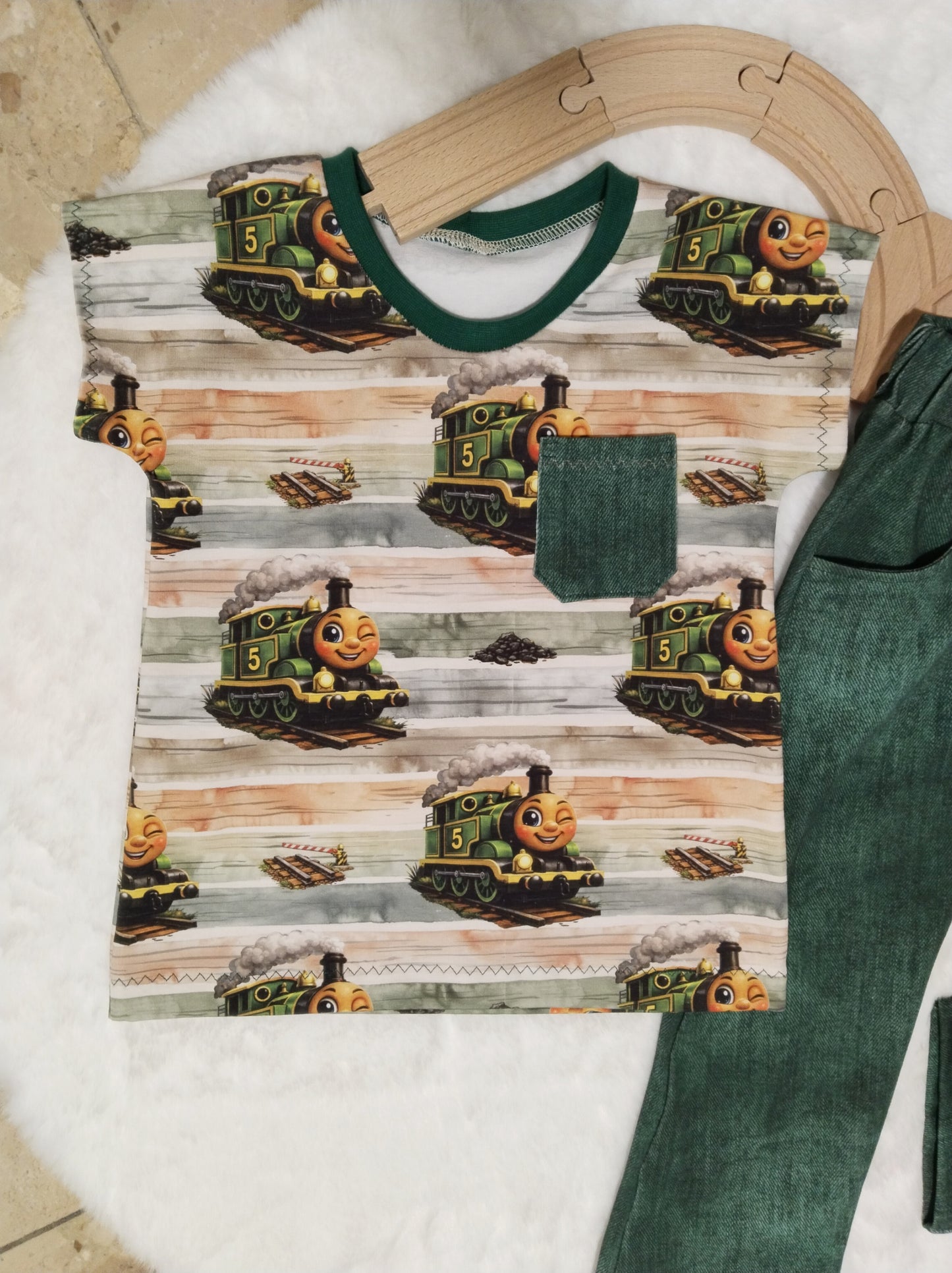 Bio Jersey Kleiner Zug * 1m Stücke *