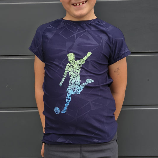 Bügelbild Soccer Boy Kid play