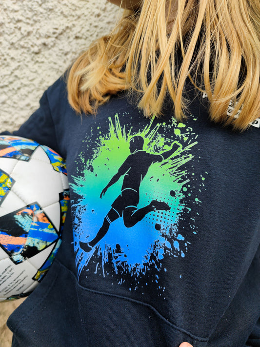 Bügelbild Soccer Boy Kid Splash