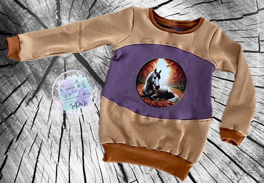 Bügelbild Pferd im Blättertraum #12