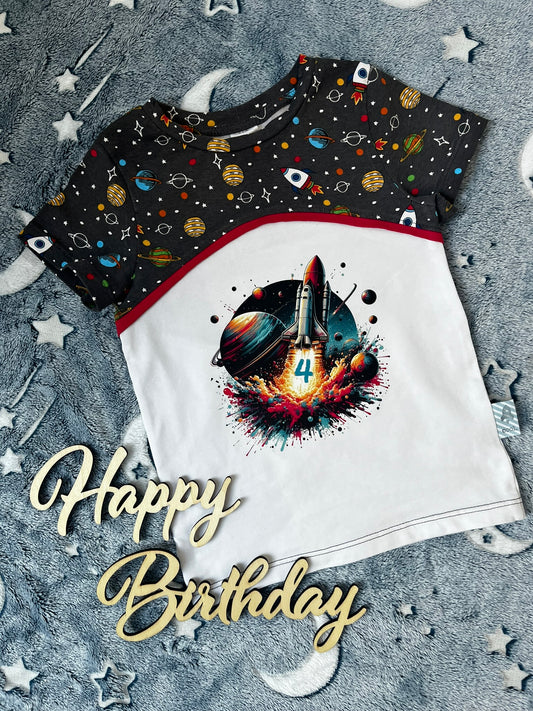 Bügelbild Rakete 4 Geburtstag #3