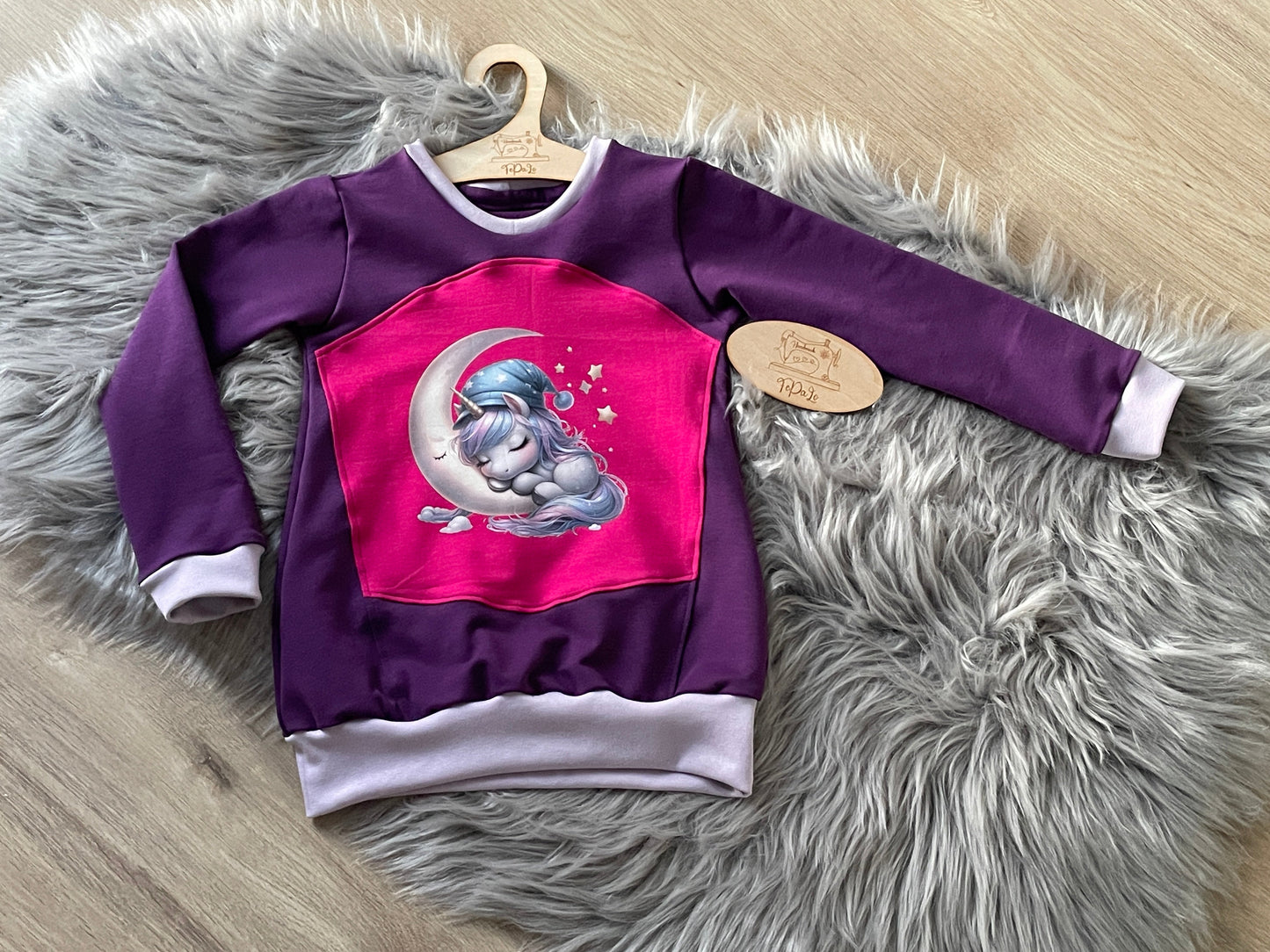 Bügelbild Einhorn schlafend im Mond #2 Fylou's Style